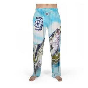 NEW BRIEF INSANITY "Weekend Hooker" Bass Fish Lounge Pajama Pants Unisex Size S